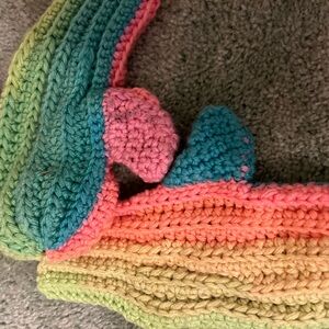 Handmade Rainbow Crochet Kids Mittens 🌈🧤